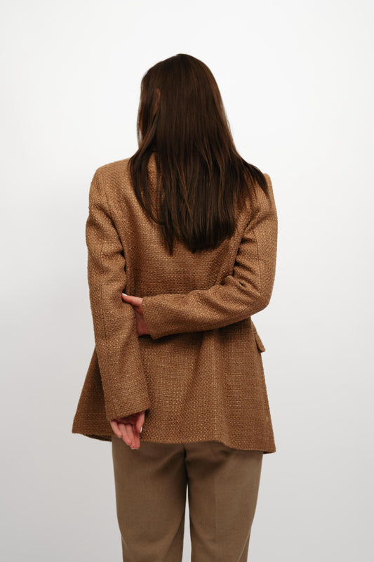 Textured Caramel Blazzer