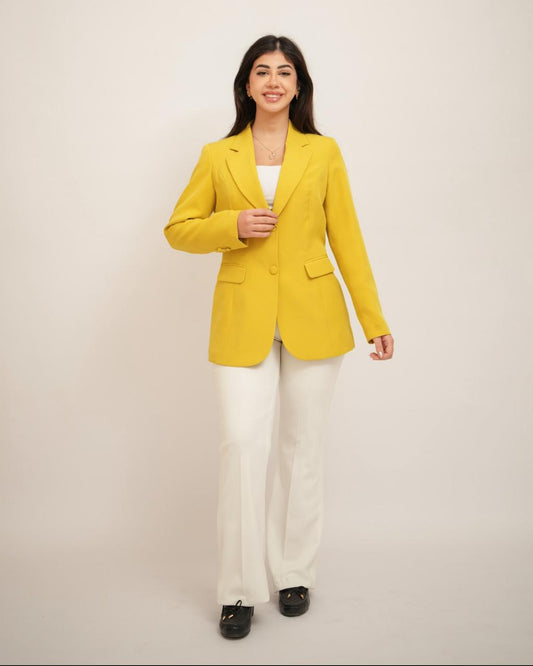 Green Apple With Two Button Blazer