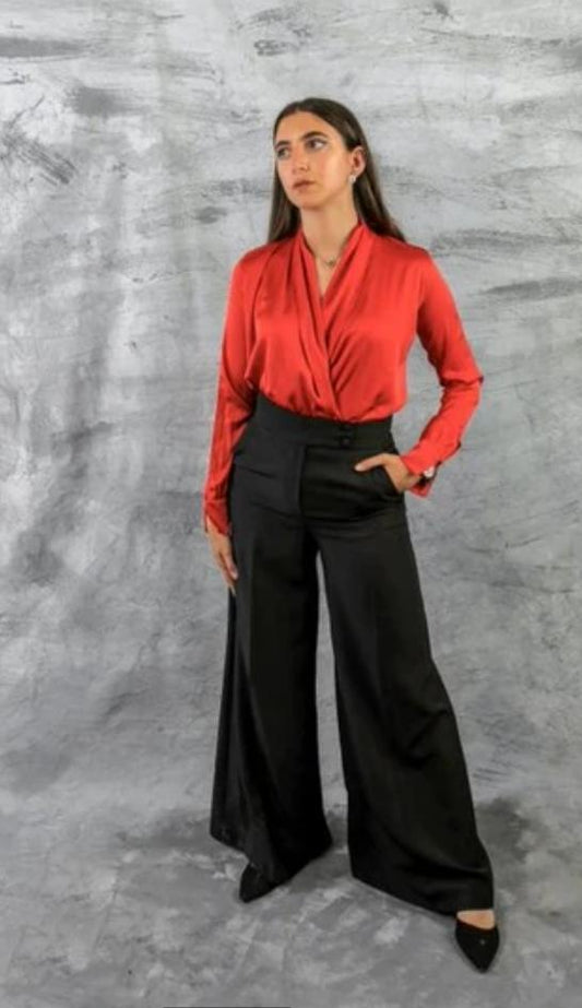 Oversized Black Wide leg Pant