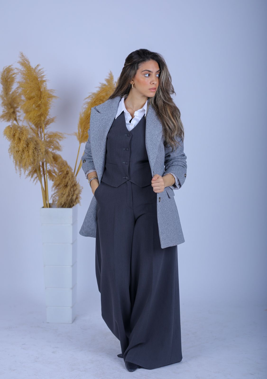 Oversized Wide leg Grey Pant