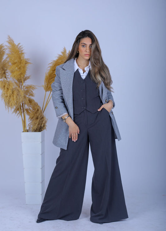 Oversized Wide leg Grey Pant
