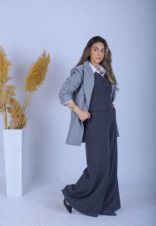 Oversized Wide leg Grey Pant