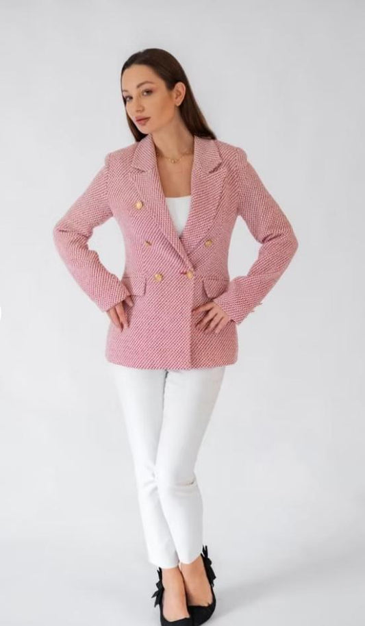 Textured Pink Blazer